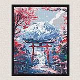 Алмазна мозаїка/вишивка Фудзіяма в сакурі 40*50 см Орігамі OD 3456, фото 6