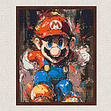 Алмазна мозаїка/вишивка Супер Маріо 40*50 см Орігамі OD 3410, фото 7