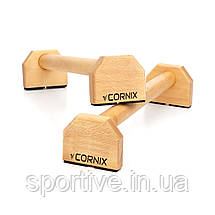 Упори для віджимань (паралетси) Cornix 50 см дерев'яні, подовжені XR-0382, фото 2