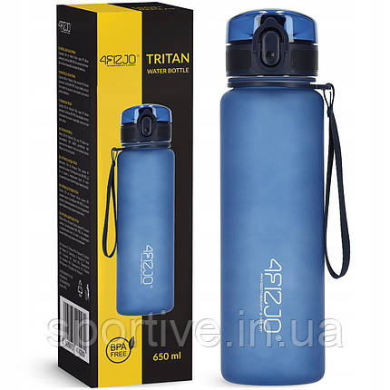 Пляшка для води спортивна 4FIZJO 650 мл Blue (P-5905973403740), фото 1
