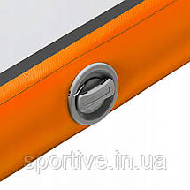 Мат надувний гімнастичний 4FIZJO Air Track Mat 500 x 100 x 15 см White/Orange (P-5907739311795), фото 4