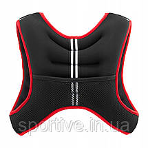 Жилет-обважнювач для тренувань 4FIZJO 10 кг Black/Red (P-5905973402163), фото 4