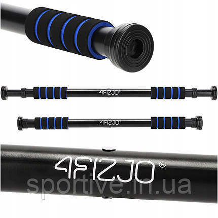 Турнік розсувний 4FIZJO Basic 61.5-100 см Black/Blue (P-5905973402705), фото 1