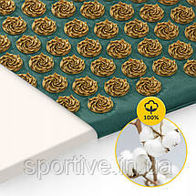 Килимок акупунктурний з подушкою 4FIZJO Ergo Mat Аплікатор Кузнєцова Navy Green/Gold (P-5907739315076), фото 3