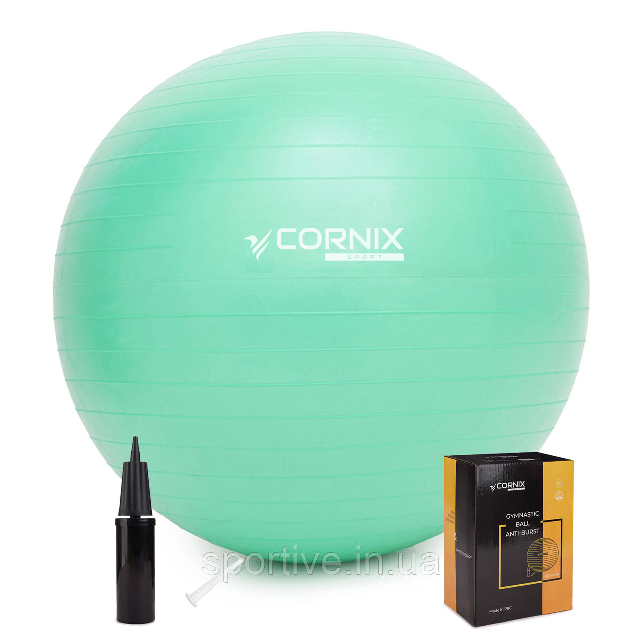 М'яч для фітнесу (фітбол) Cornix 55 см Anti-Burst XR-0360 Mint