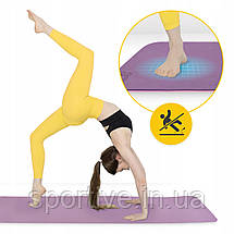 Килимок (мат) спортивний 4FIZJO TPE 180 x 60 x 1 см для йоги та фітнесу Violet/Pink (P-5907739316967), фото 3