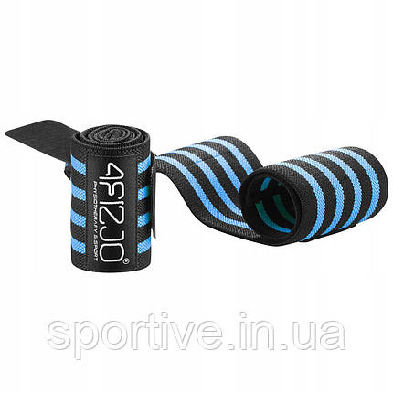 Бинти для зап'ястків (кистьові бинти) 4FIZJO Wrist Wraps Black/Blue (P-5907739317445), фото 3
