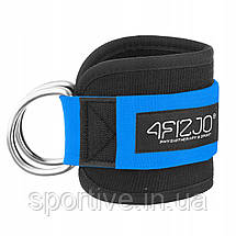 Манжети для тяги 4FIZJO Ankle Strap 2 шт Black/Blue (P-5907739314833), фото 5