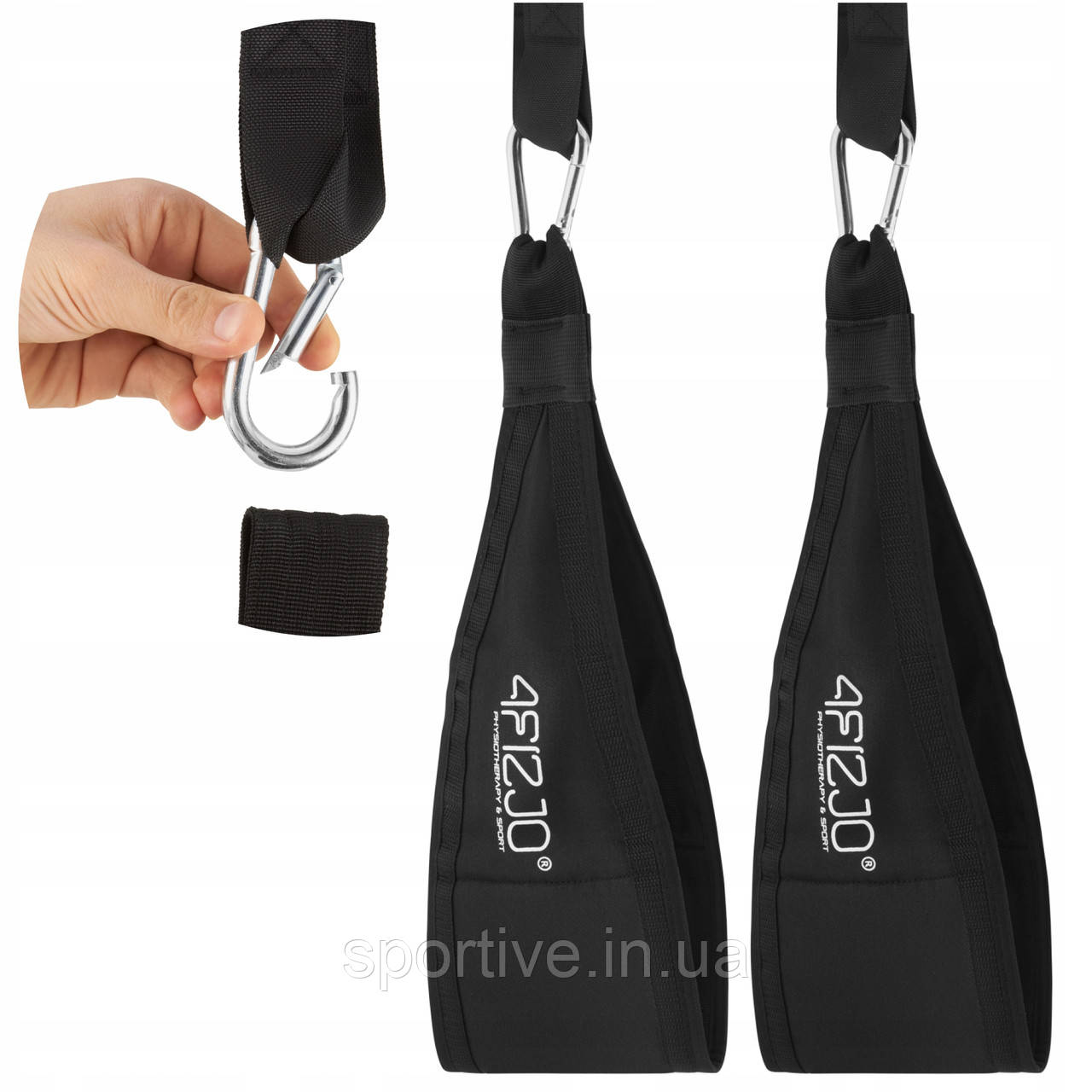 Петлі підвісні (Бероша) 4FIZJO AB Sling Straps Black (P-5905973402309)