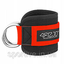 Манжети для тяги 4FIZJO Ankle Strap 2 шт Black/Red (P-5907739314819), фото 2