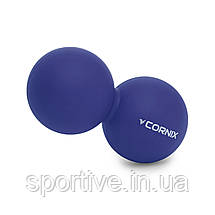 Масажний м'яч Corm Lacrosse DuoBall 6.3 x 12.6 см XR-0109 Navy Blue, фото 4