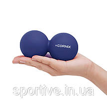 Масажний м'яч Corm Lacrosse DuoBall 6.3 x 12.6 см XR-0109 Navy Blue, фото 2