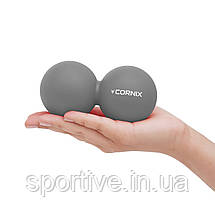 Масажний м'яч Corm Lacrosse DuoBall 6.3 x 12.6 см XR-0115 Grey, фото 4