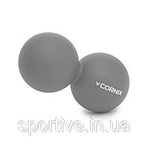 Масажний м'яч Corm Lacrosse DuoBall 6.3 x 12.6 см XR-0115 Grey, фото 5