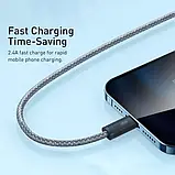 Дата-кабель Baseus Dynamic Series Lightning (тато) - USB Type A (тато) 1 м Gray 2.4A (CALD000416), фото 6