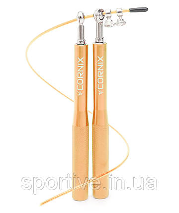 Скакалка швидкісна для кросфіту Cornix Speed Rope XR-0154 Gold, фото 1
