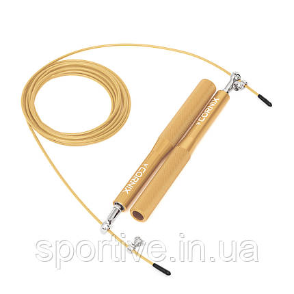 Скакалка швидкісна для кросфіту Cornix Speed Rope XR-0154 Gold, фото 2