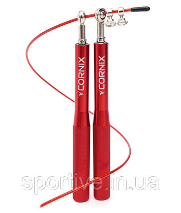 Скакалка швидкісна для кросфіту Cornix Speed Rope XR-0158 Red, фото 1