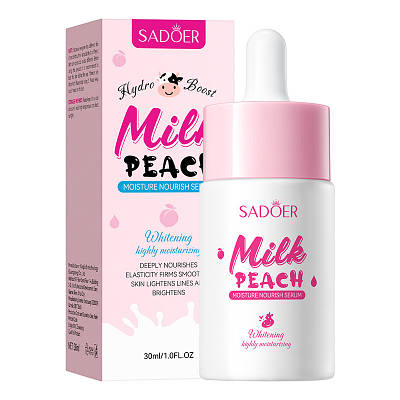 Освітлювальна сироватка Sadoer Milk Peach з екстрактом персика 30 ml