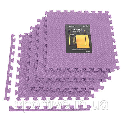 Мат-пазл (ластівчин хвіст) Cornix Mat Puzzle EVA 120 x 120 x 1 см XR-0232 Purple, фото 1