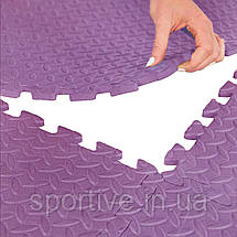 Мат-пазл (ластівчин хвіст) Cornix Mat Puzzle EVA 120 x 120 x 1 см XR-0232 Purple, фото 3