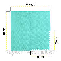 Мат-пазл (ластівчин хвіст) Cornix Mat Puzzle EVA 120 x 120 x 1 см XR-0234 Mint, фото 4