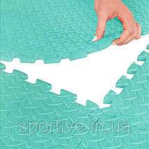 Мат-пазл (ластівчин хвіст) Cornix Mat Puzzle EVA 120 x 120 x 1 см XR-0234 Mint, фото 2