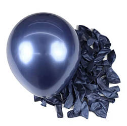 Повітряна куля Хром 10 дюймів упаковка 50 штук темно-синій