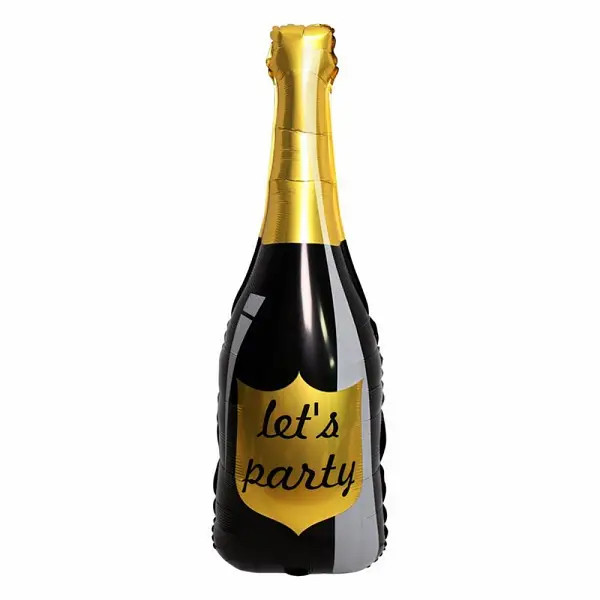 Фольгована кулька фігура Шампанське "Let's party", фото 1
