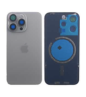 Задня кришка iPhone 15 Pro Max Natural Titanium, з рамкою, в комплекті скло камери, магнітне кільце, оригінал