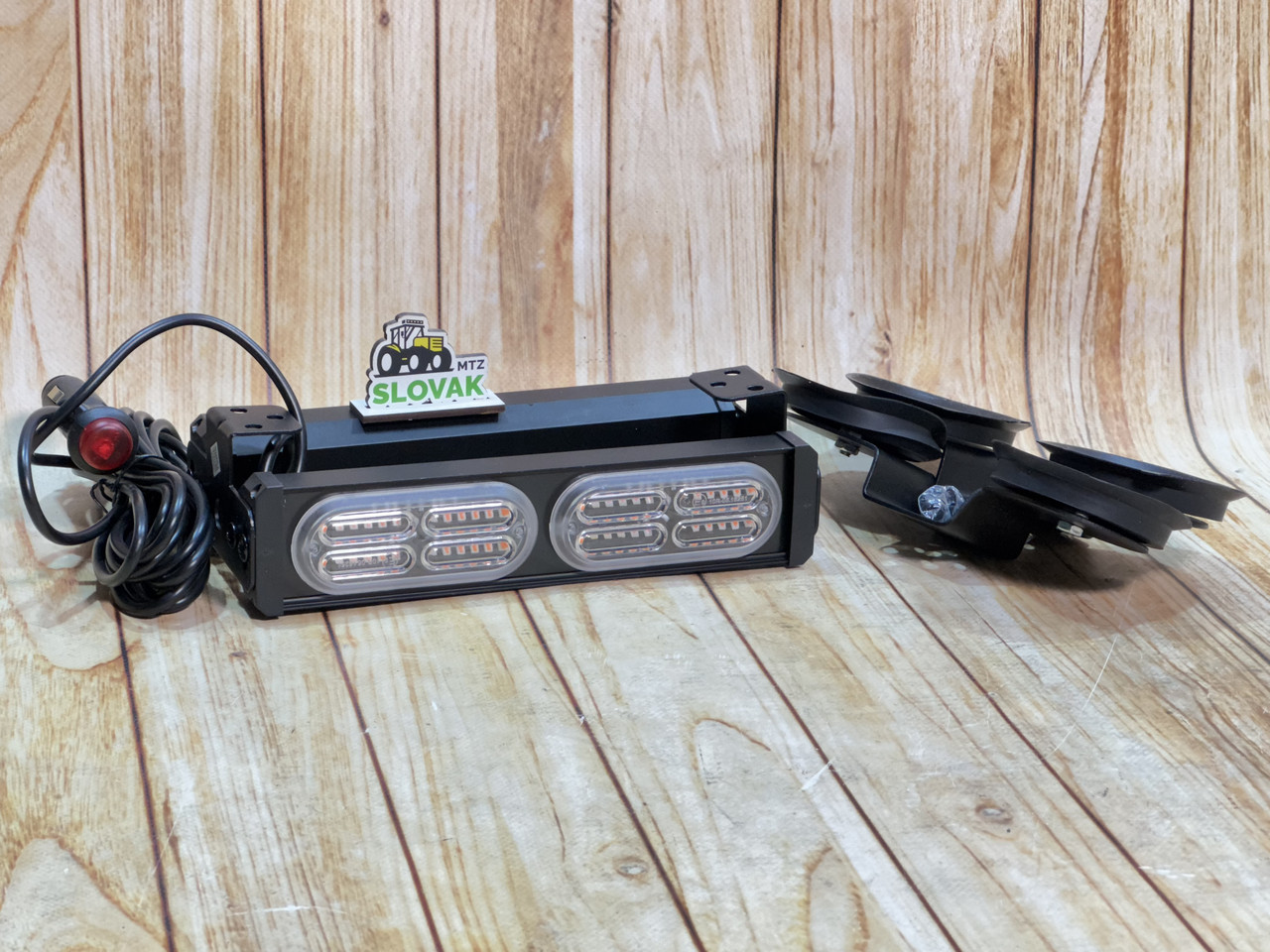 LED балка стробоскоп на магнітах 65W 2-сторони,жовте світло, прикурювач (23см*10см*5см) 12-24В, фото 1