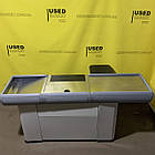 Місце касира MODERN Expo 1800 світло сірий, касовий бокс без транспортера, з вузькою товарною камерою, фото 2