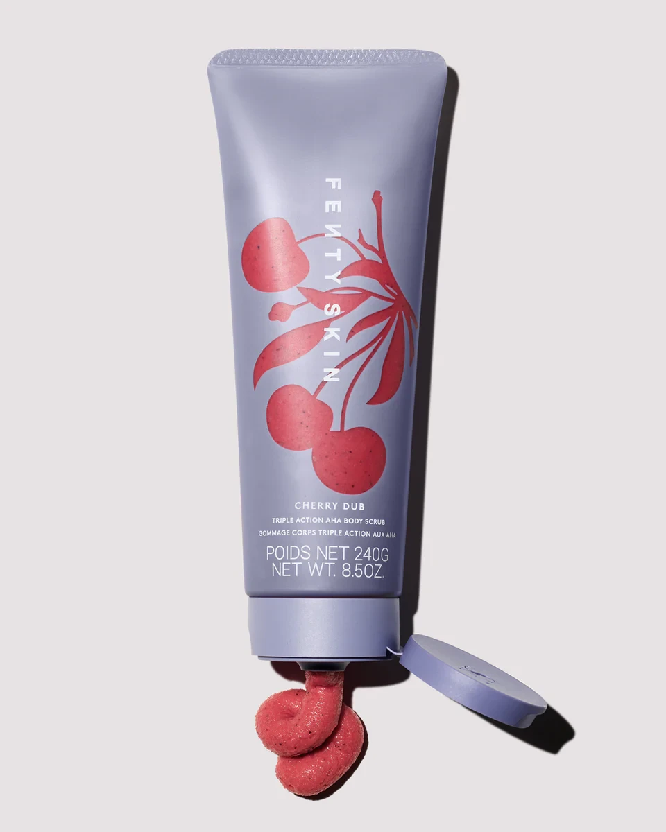FENTY BEAUTY Cherry Dub Triple Action AHA Body Scrub 240 г – Потрійний скраб для тіла з AHA-кислотами та ароматом вишні