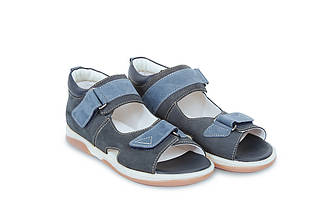 Босоніжки ортопедичні дитячі Memo Jazon темно-сині, нубук
