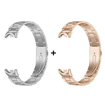 Комплект ремінців для фітнес-браслету Xiaomi Mi Band 8 та 9 Bead design Silver-Rose gold