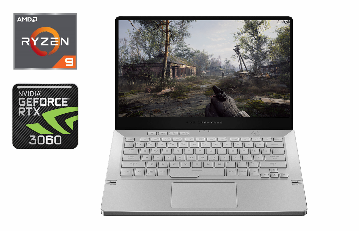 Ігровий ноутбук Asus ROG Zephyrus G 14 GA401Q/ 14" 1920x1080/ Ryzen 9 5900HS/ 16GB RAM/ 1000GB SSD/ RTX 3060 6GB