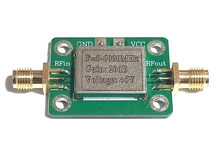 ВЧ підсилювач 5 МГц – 6 ГГц, посилення 20 дБ, надширокосмуговий