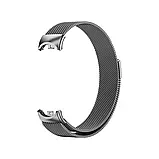 Комплект ремінців для фітнес-браслету Xiaomi Mi Band 8,9,10 Bead design Black - Milanese design Silver, фото 5