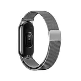 Комплект ремінців для фітнес-браслету Xiaomi Mi Band 8,9,10 Bead design Black - Milanese design Silver, фото 6
