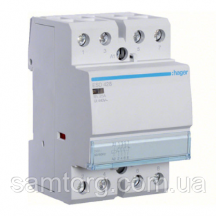 Контактор Hager ESD428 25A 3НВ+1НЗ 24W