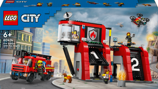 Конструктор LEGO City Пожежне депо з пожежною машиною 843 деталі