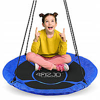 Гойдалка-гніздо кругла 4FIZJO L 100 см Black/Blue (P-5907739314529)