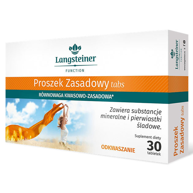 БАД Proszek zasadowy для олужнення організму знижує кислотність 30 таблеток Langsteiner