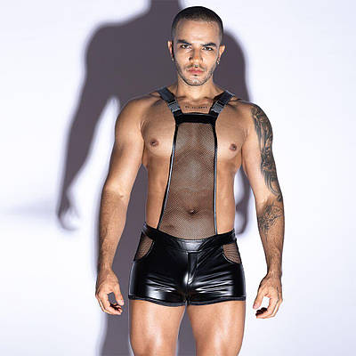 Чоловіче еротичне боді чорного кольору JSY 9175 розмір One Size Talla
