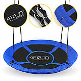 Гойдалка-гніздо кругла 4FIZJO XL 110 см Black/Blue (P-5907739316677), фото 6