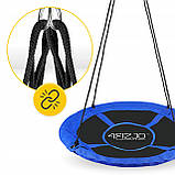 Гойдалка-гніздо кругла 4FIZJO XL 110 см Black/Blue (P-5907739316677), фото 8