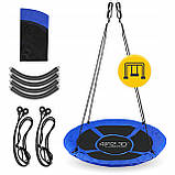 Гойдалка-гніздо кругла 4FIZJO XL 110 см Black/Blue (P-5907739316677), фото 10