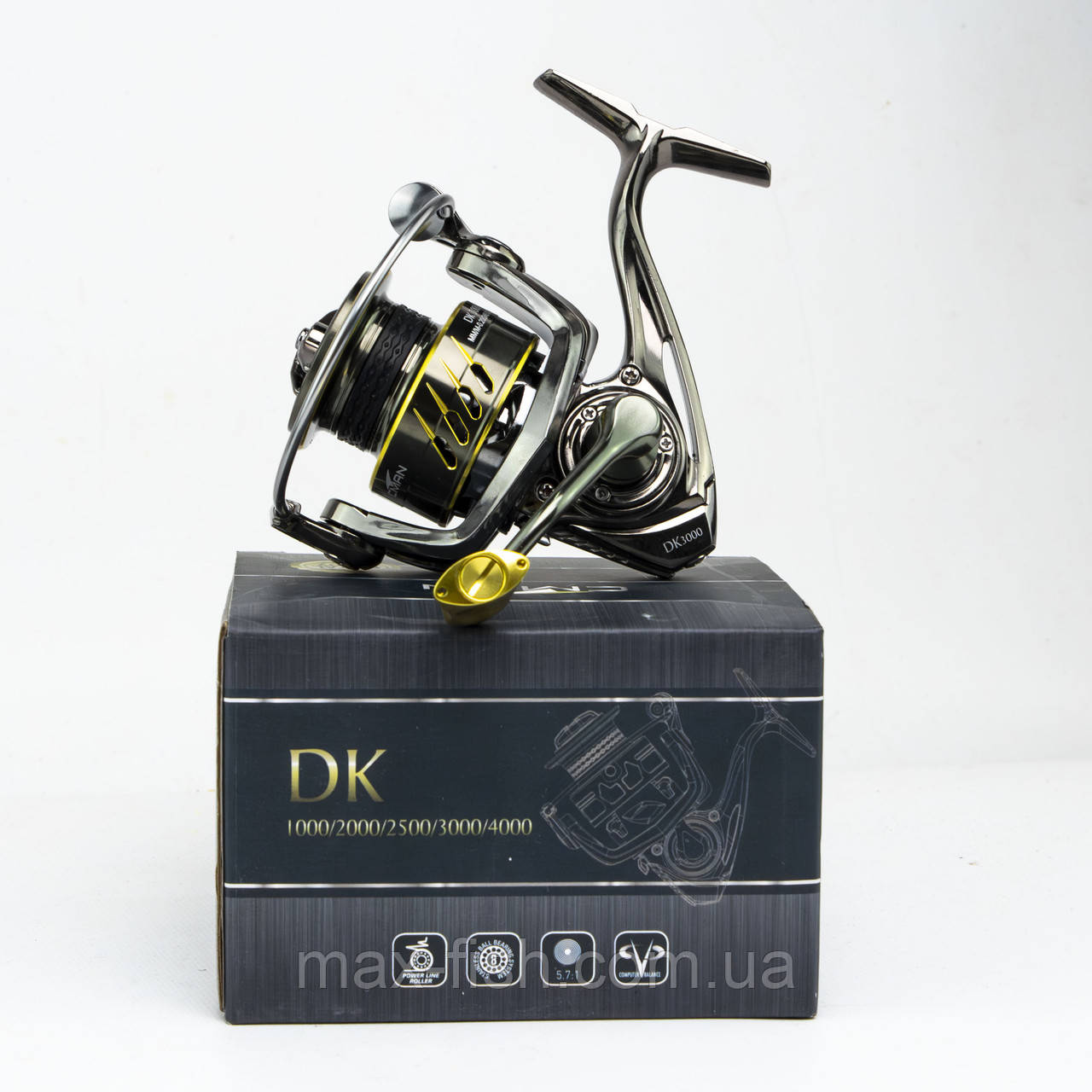 Спінінгова котушка CMAN DK 2000 метал ручка, фото 1