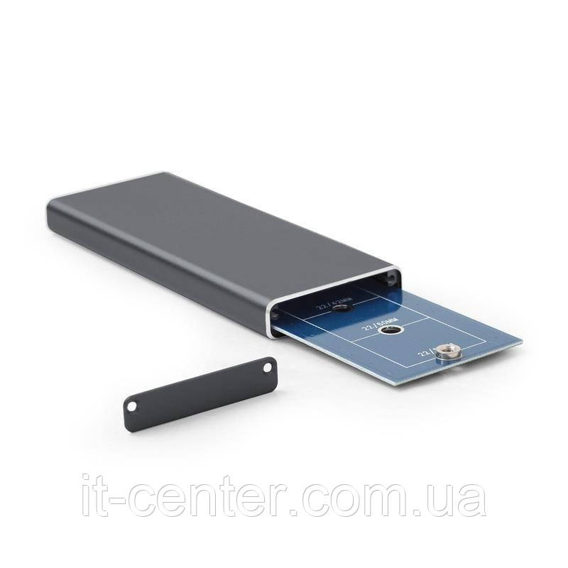 Зовнішня кишеня Gembird для підключення SSD M.2, USB 3.0, алюміній, Black (EE2280-U3C-01)