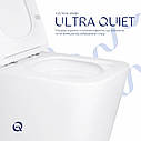 Унітаз підвісний Qtap Tern Ultra Quiet безобідковий з сидінням Soft-close WHITE QT17332303AW, фото 5